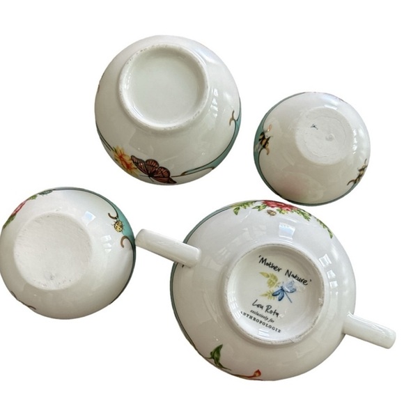 Anthropologie Lou Rota Mother Nature Floral Measuring Cups Set of 4 New With Tag - Picture 11 of 12